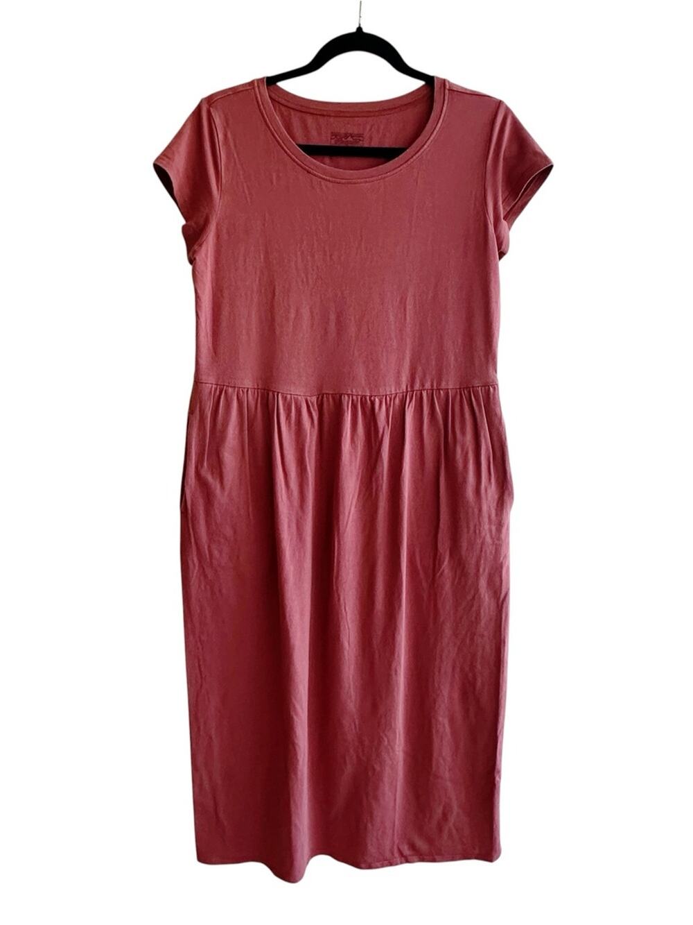 Patagonia Kamala Short Sleeve Midi T-Shirt Dress Mauve Oversized XS